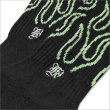画像4: KustomStyle カスタムスタイル FLAMES SOCKS BLACK (4)