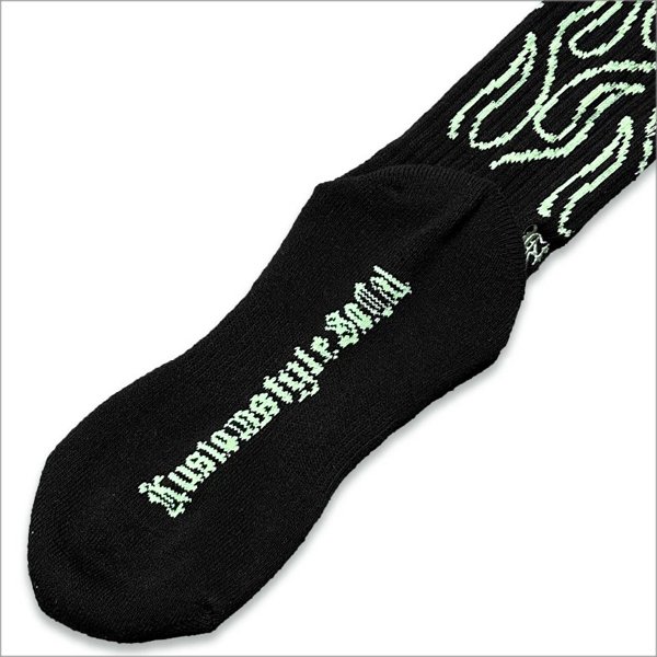 画像5: KustomStyle カスタムスタイル FLAMES SOCKS BLACK (5)