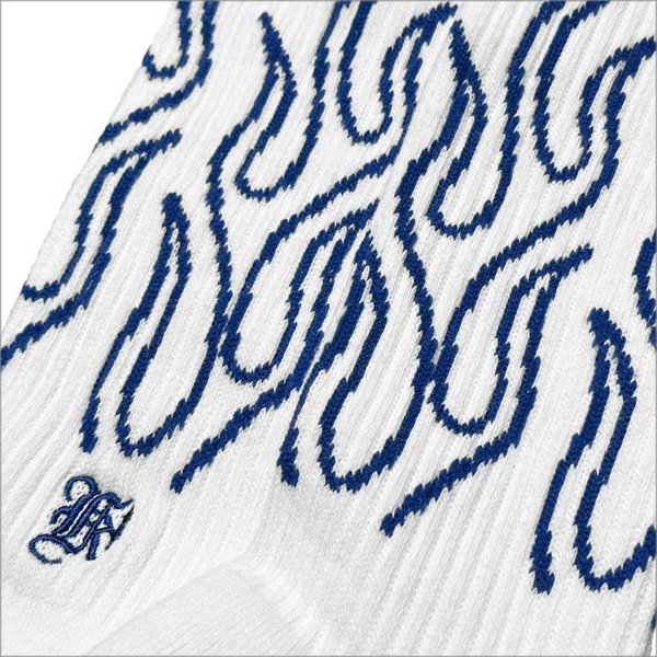画像3: KustomStyle カスタムスタイル FLAMES SOCKS WHITE (3)
