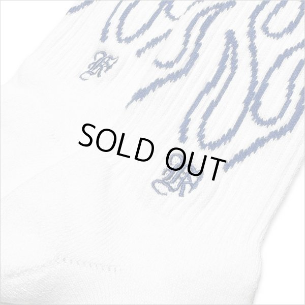 画像4: KustomStyle カスタムスタイル FLAMES SOCKS WHITE (4)