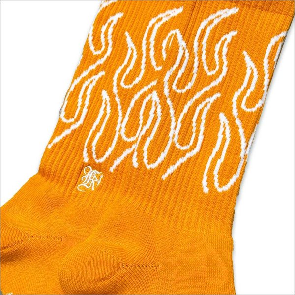画像3: KustomStyle カスタムスタイル FLAMES SOCKS ORANGE (3)