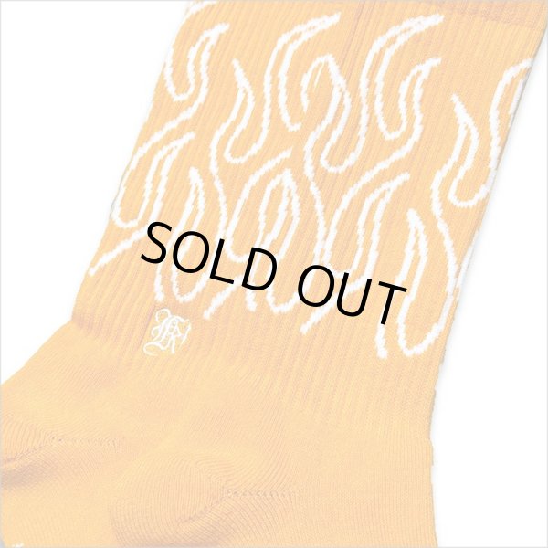 画像3: KustomStyle カスタムスタイル FLAMES SOCKS ORANGE (3)