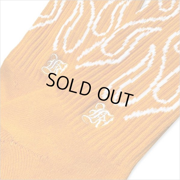 画像4: KustomStyle カスタムスタイル FLAMES SOCKS ORANGE (4)