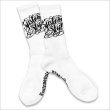 画像2: KustomStyle カスタムスタイル NORM LOGO SOCKS WHITE (2)