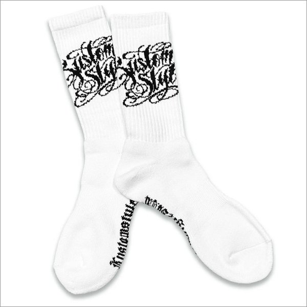 画像2: KustomStyle カスタムスタイル NORM LOGO SOCKS WHITE (2)