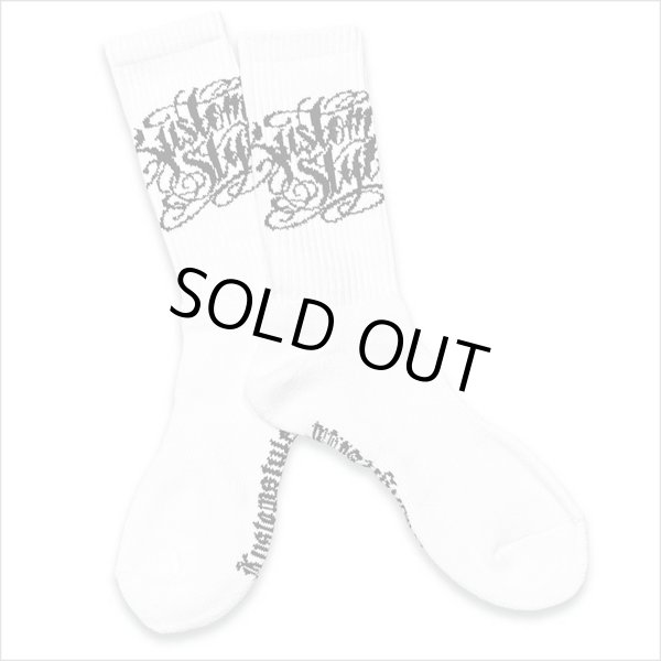 画像2: KustomStyle カスタムスタイル NORM LOGO SOCKS WHITE (2)