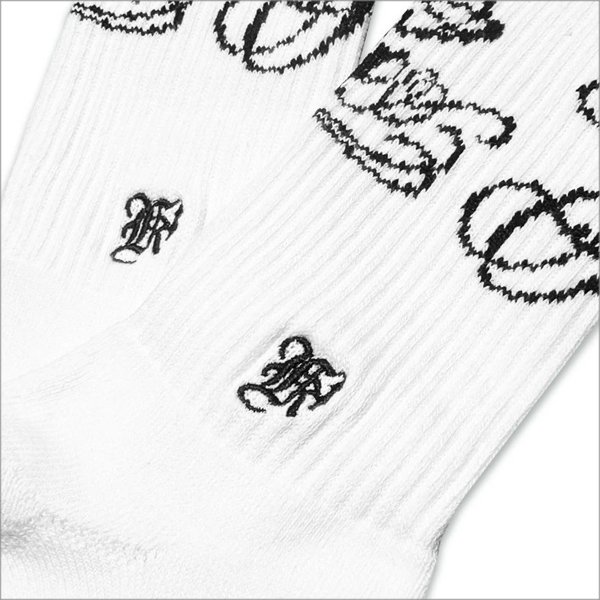 画像3: KustomStyle カスタムスタイル NORM LOGO SOCKS WHITE (3)