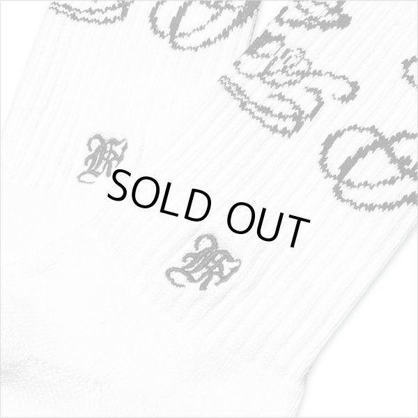 画像3: KustomStyle カスタムスタイル NORM LOGO SOCKS WHITE (3)