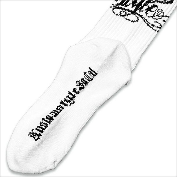 画像4: KustomStyle カスタムスタイル NORM LOGO SOCKS WHITE (4)