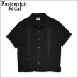 画像1: 【送料無料】KustomStyle カスタムスタイル LONGROOF S/S キューバシャツ BLACK (1)