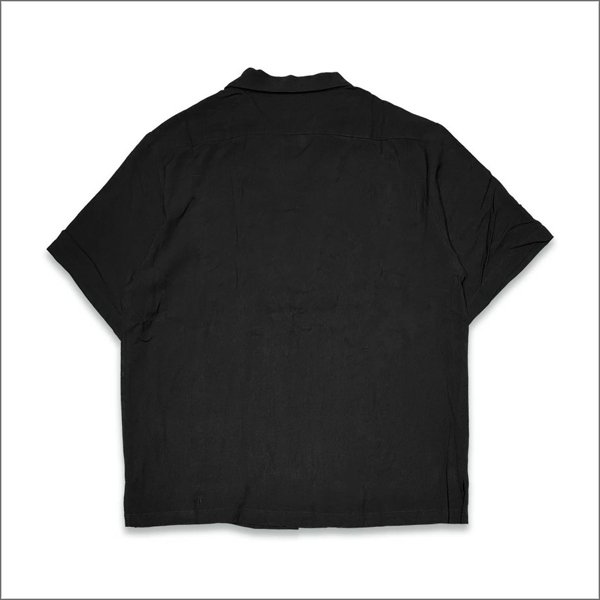 画像2: 【送料無料】KustomStyle カスタムスタイル LONGROOF S/S キューバシャツ BLACK (2)