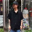 画像3: 【送料無料】KustomStyle カスタムスタイル LONGROOF S/S キューバシャツ BLACK (3)
