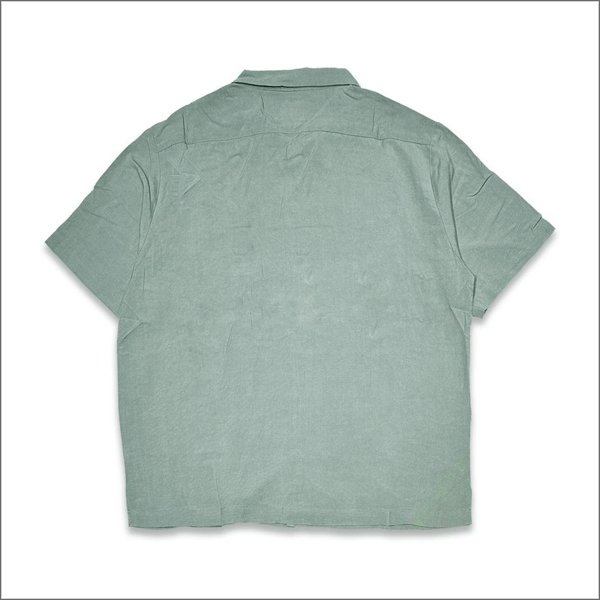 画像2: 【送料無料】KustomStyle カスタムスタイル LONGROOF S/S キューバシャツ GREEN (2)