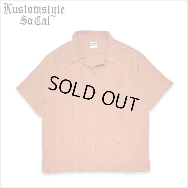 画像1: 【送料無料】KustomStyle カスタムスタイル LONGROOF S/S キューバシャツ BURNT ORANGE (1)