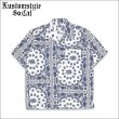 画像1: 【送料無料】KustomStyle カスタムスタイル NORM BANDANA S/S オープンカラーシャツ WHITE (1)