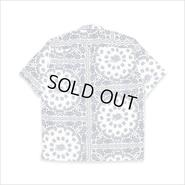 画像2: 【送料無料】KustomStyle カスタムスタイル NORM BANDANA S/S オープンカラーシャツ WHITE (2)