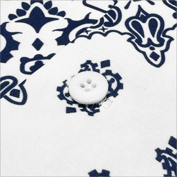 画像5: 【送料無料】KustomStyle カスタムスタイル NORM BANDANA S/S オープンカラーシャツ WHITE (5)