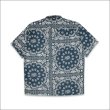 画像2: 【送料無料】KustomStyle カスタムスタイル NORM BANDANA S/S オープンカラーシャツ NAVY (2)