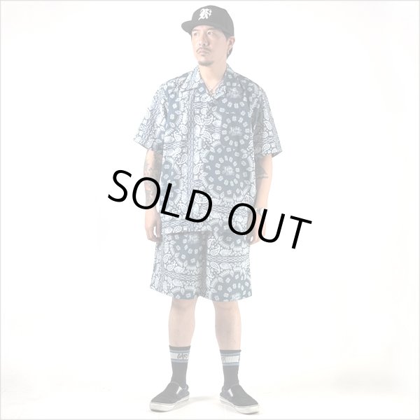画像3: 【送料無料】KustomStyle カスタムスタイル NORM BANDANA S/S オープンカラーシャツ NAVY (3)