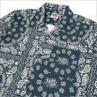 画像4: 【送料無料】KustomStyle カスタムスタイル NORM BANDANA S/S オープンカラーシャツ NAVY (4)