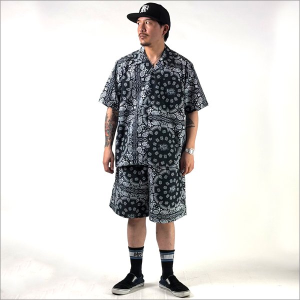 画像3: 【送料無料】KustomStyle カスタムスタイル NORM BANDANA ボードショーツ BLACK (3)