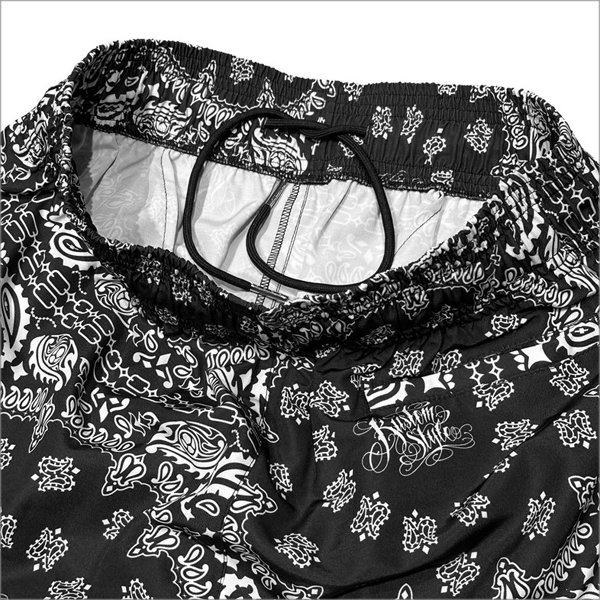 画像4: 【送料無料】KustomStyle カスタムスタイル NORM BANDANA ボードショーツ BLACK (4)