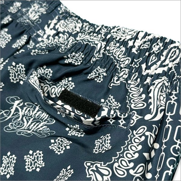 画像5: 【送料無料】KustomStyle カスタムスタイル NORM BANDANA ボードショーツ NAVY (5)