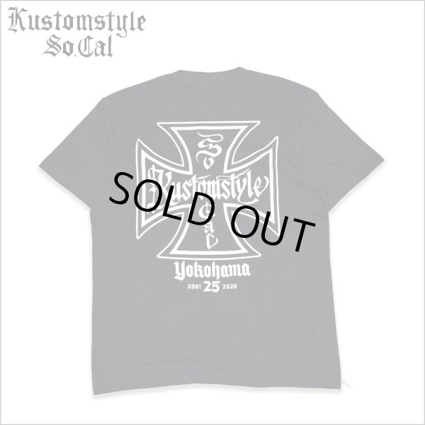 画像1: KustomStyle カスタムスタイル IRON CROSS 25th Tシャツ BLACK (1)