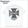 画像1: KustomStyle カスタムスタイル IRON CROSS 25th Tシャツ WHITE (1)