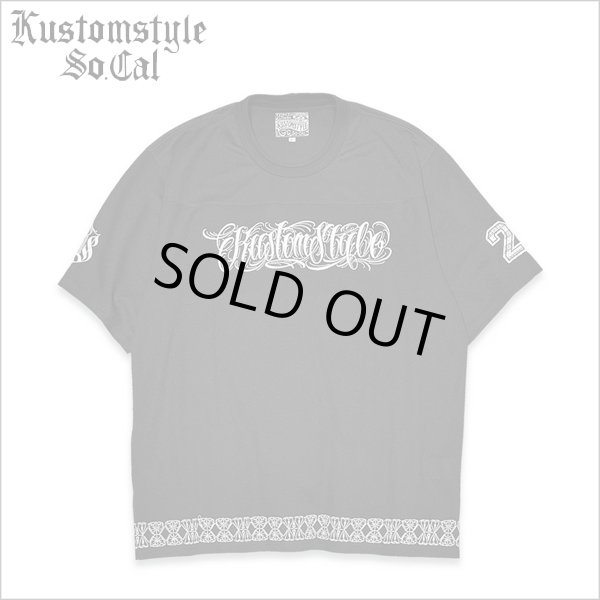 画像1: 【送料無料】KustomStyle カスタムスタイル FUCKIN' SCRIPT- FOOTBALL JERSEY BLACK (1)