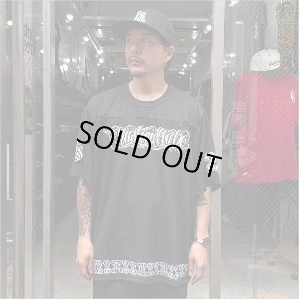 画像3: 【送料無料】KustomStyle カスタムスタイル FUCKIN' SCRIPT- FOOTBALL JERSEY BLACK (3)