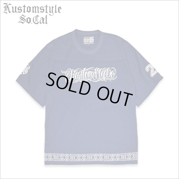 画像1: 【送料無料】KustomStyle カスタムスタイル FUCKIN' SCRIPT- FOOTBALL JERSEY NAVY (1)