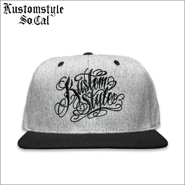 画像1: KustomStyle カスタムスタイル NORM LOGO スナップバックCAP BLACK/H.GRAY (1)