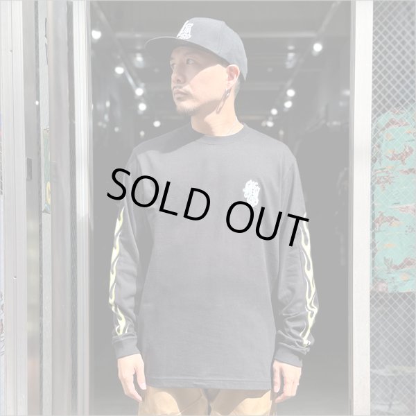画像2: KustomStyle カスタムスタイル SHOEBOX L/S Tシャツ BLACK (2)