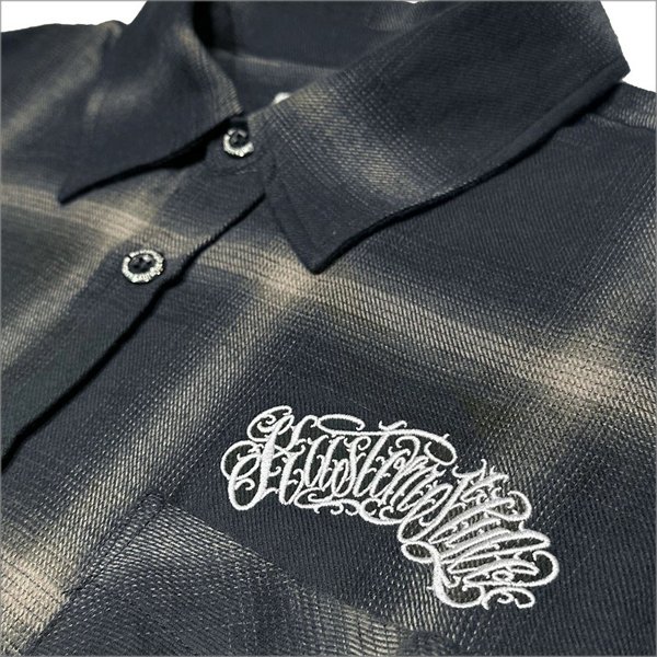 画像4: 【送料無料】KustomStyle カスタムスタイル HAVOC L/Sチェックシャツ BLACK (4)