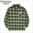 画像1: 【送料無料】KustomStyle カスタムスタイル HAVOC L/Sチェックシャツ GREEN (1)