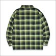 画像2: 【送料無料】KustomStyle カスタムスタイル HAVOC L/Sチェックシャツ GREEN (2)