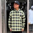 画像3: 【送料無料】KustomStyle カスタムスタイル HAVOC L/Sチェックシャツ GREEN (3)