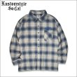 画像1: 【送料無料】KustomStyle カスタムスタイル HAVOC L/Sチェックシャツ L.BLUE (1)
