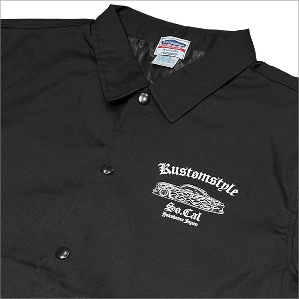 画像5: 【送料無料】KustomStyle カスタムスタイル QC コーチジャケット BLACK (5)