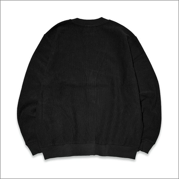 画像2: 【送料無料】KustomStyle カスタムスタイル KS-DROP コーデュロイカーディガン BLACK (2)