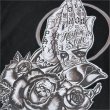画像4: 【送料無料】KustomStyle カスタムスタイル SKULL ROSE PRAYING HANDS プルオーバーパーカー BLACK (4)