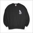 画像2: 【送料無料】KustomStyle カスタムスタイル SKULL ROSE PRAYING HANDS クルーネックスウェット BLACK (2)