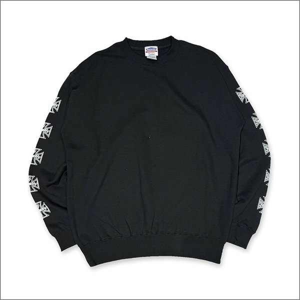 画像2: 【送料無料】KustomStyle カスタムスタイル IRON CROSS 25th クルーネックスウェット BLACK (2)