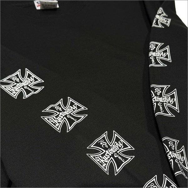 画像5: 【送料無料】KustomStyle カスタムスタイル IRON CROSS 25th クルーネックスウェット BLACK (5)