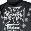 画像4: 【送料無料】KustomStyle カスタムスタイル IRON CROSS 25th プルオーバーパーカー BLACK (4)