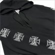 画像4: 【送料無料】KustomStyle カスタムスタイル IRON CROSS 25th ZIPパーカー BLACK (4)