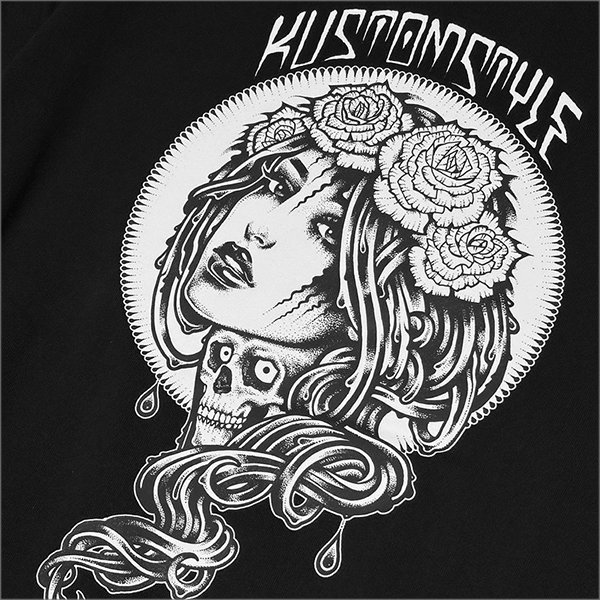 画像4: 【送料無料】KustomStyle カスタムスタイル BARONESS ヘヴィーウェイトBIG L/S Tシャツ BLACK (4)