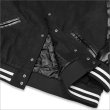 画像6: 【送料無料】KustomStyle x US VERSUS THEM BROTHERHOOD MELTON VARSITY JKT BLACK/WHITE (6)