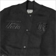 画像5: 【送料無料】KustomStyle x US VERSUS THEM BROTHERHOOD MELTON VARSITY JKT BLACK/BLACK (5)